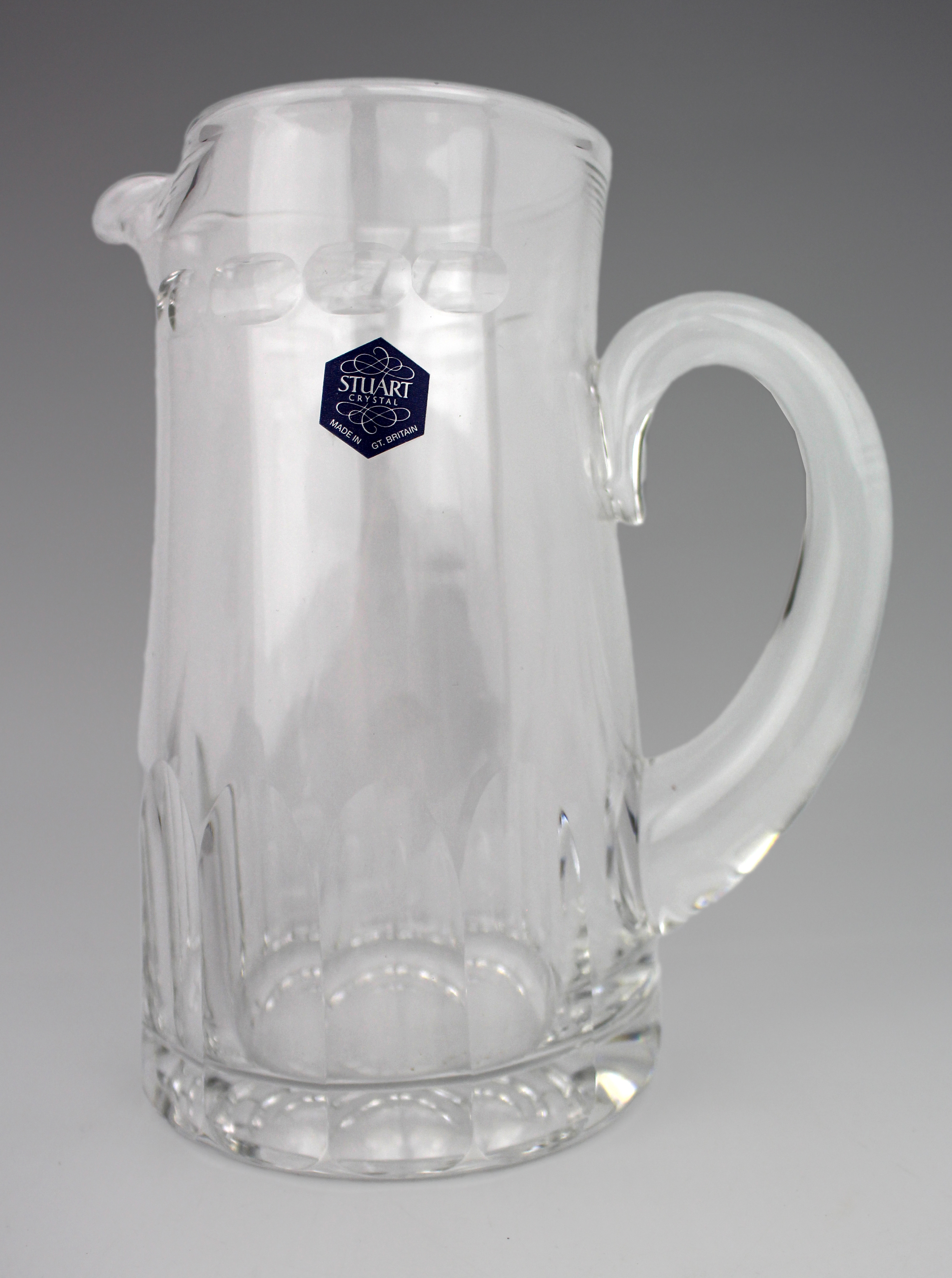 Stuart Cut Glass Crystal Thumb Slice Jug