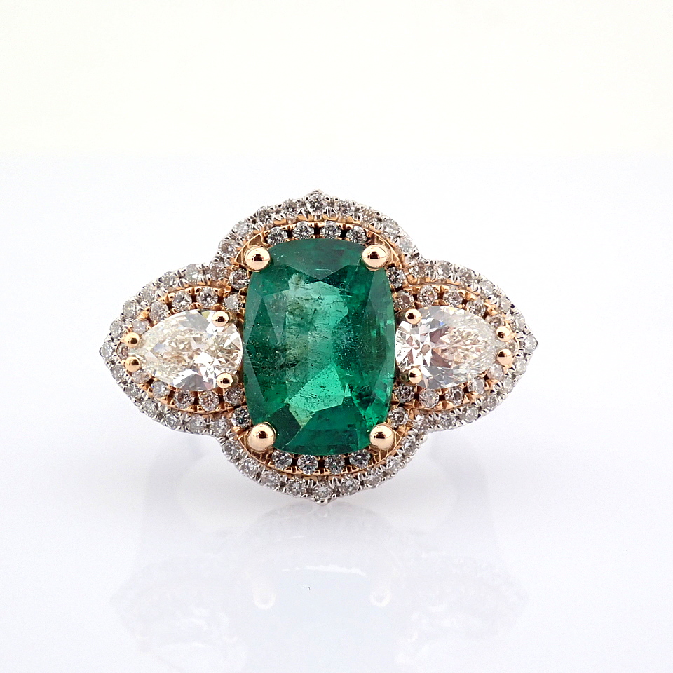 Natural Diamond 18K White Gold Ring