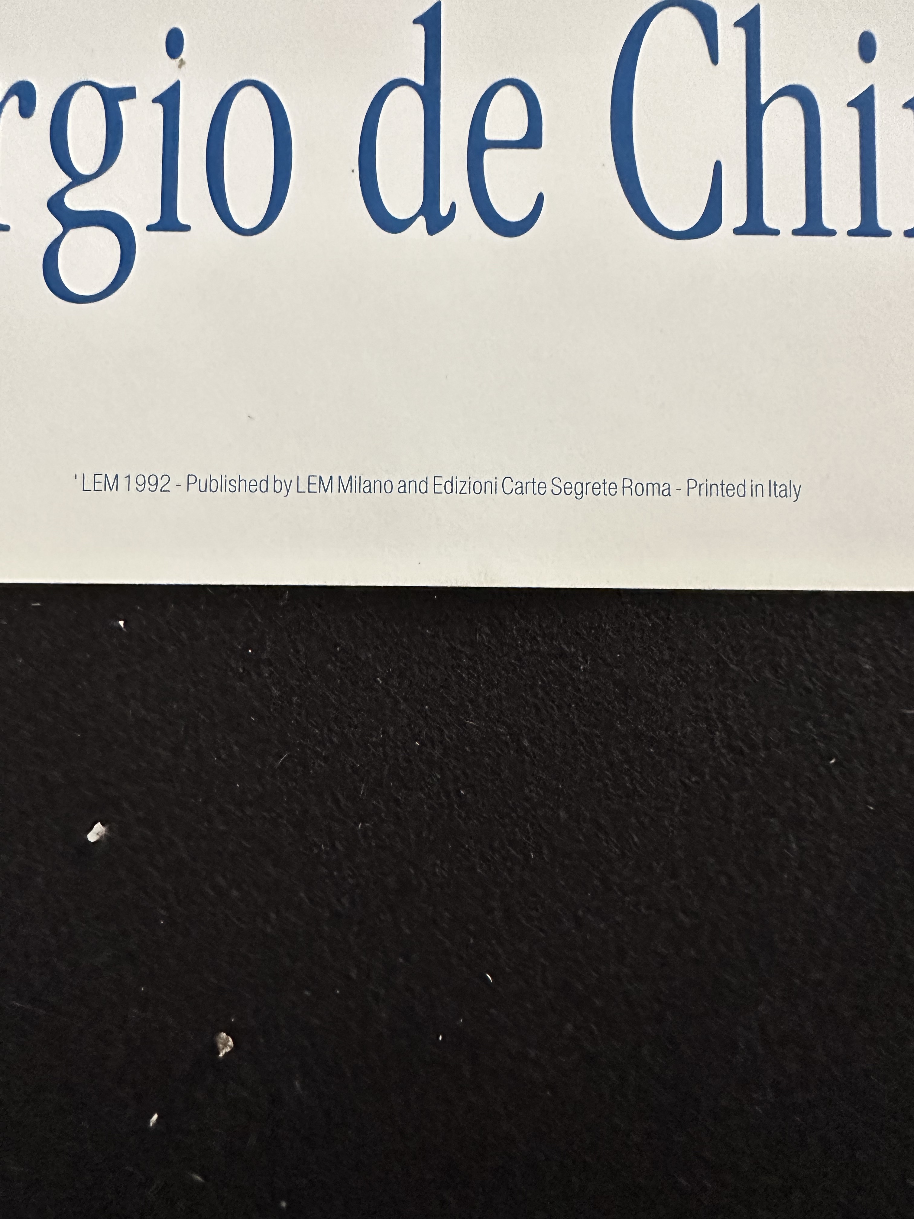 Three x Giorgio Chiricio Posters 1986, 2x 1992