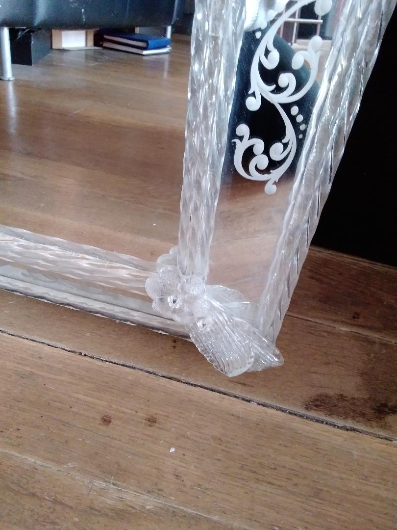 A Beautiful MURANO Lovers Venetian Wall Mirror with Valuation