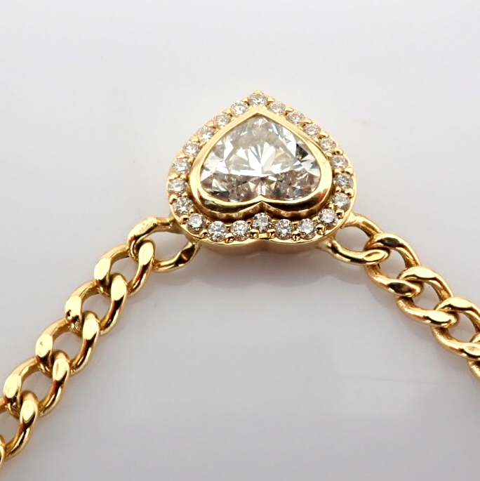 Heart Cut Lab-Grown Diamond Necklace - 1.76 Total Carat (IGI Certified)