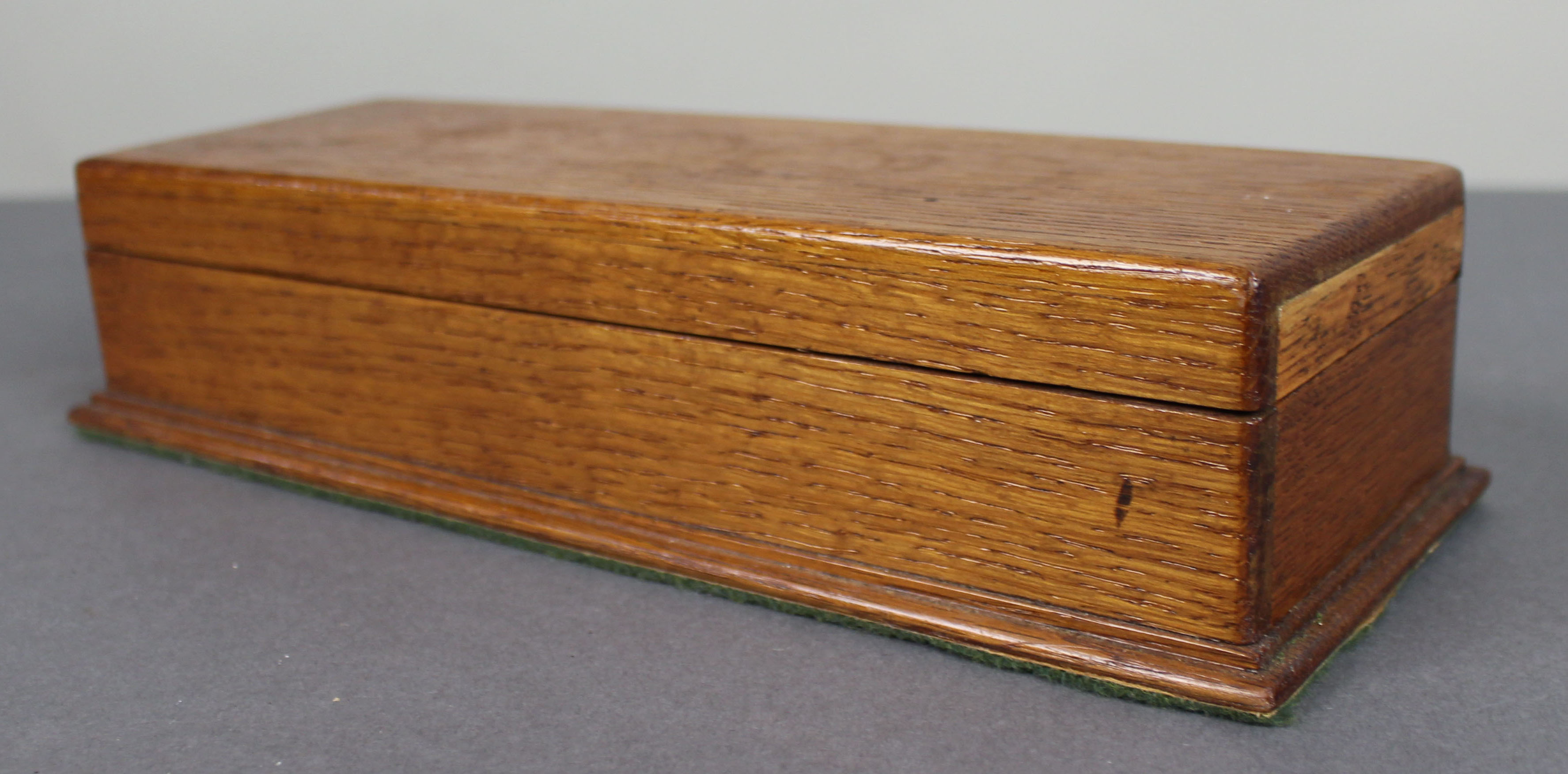 Antique Oak Desk Stationary Box