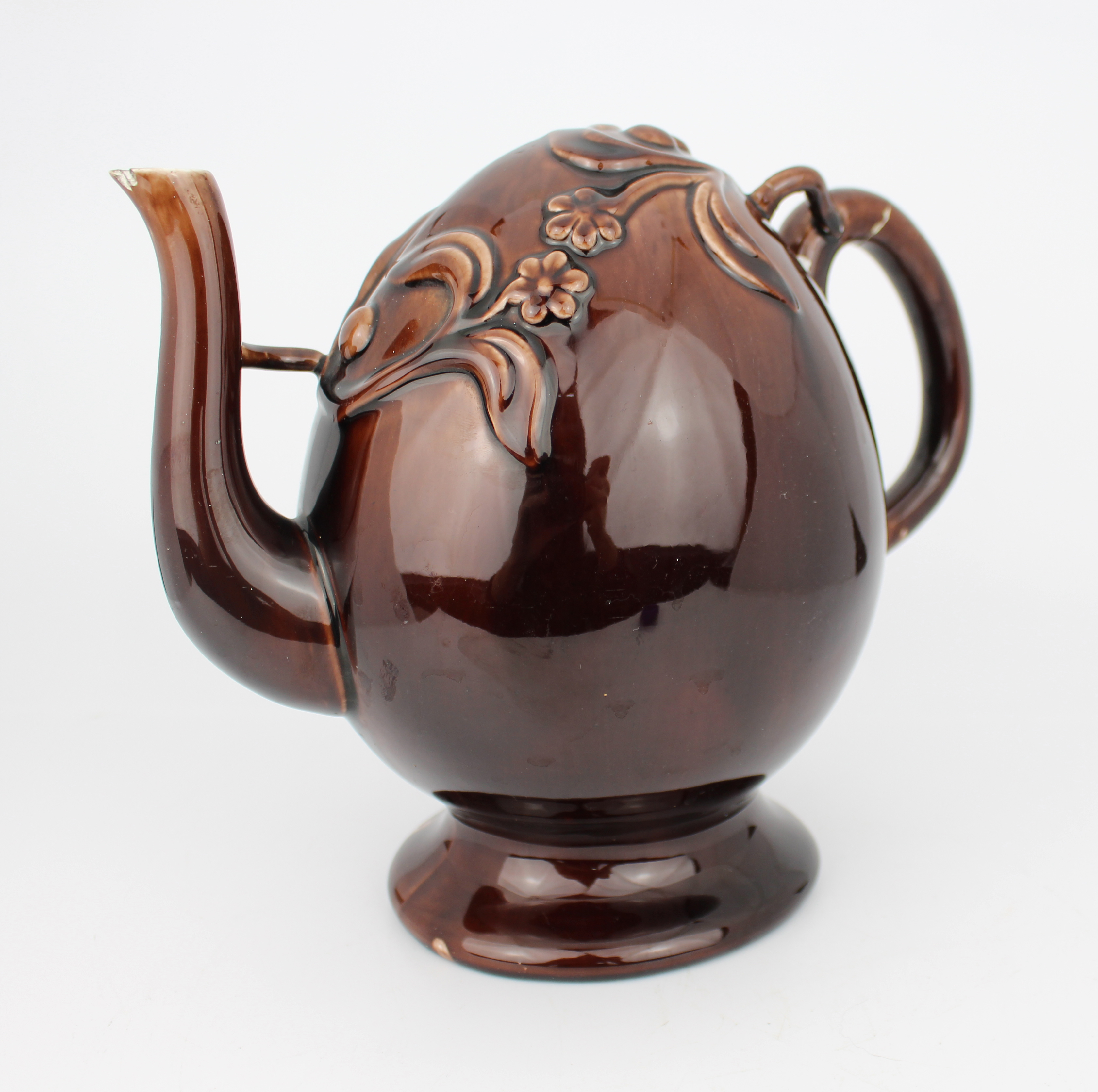Victorian Minton Treacle Glazed Cadogan Teapot, c. 1880