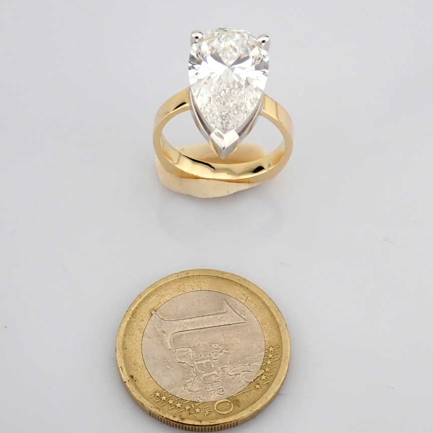 Pear Cut Lab-Grown Diamond Ring - 7.06 Total Carat (IGI Certified)