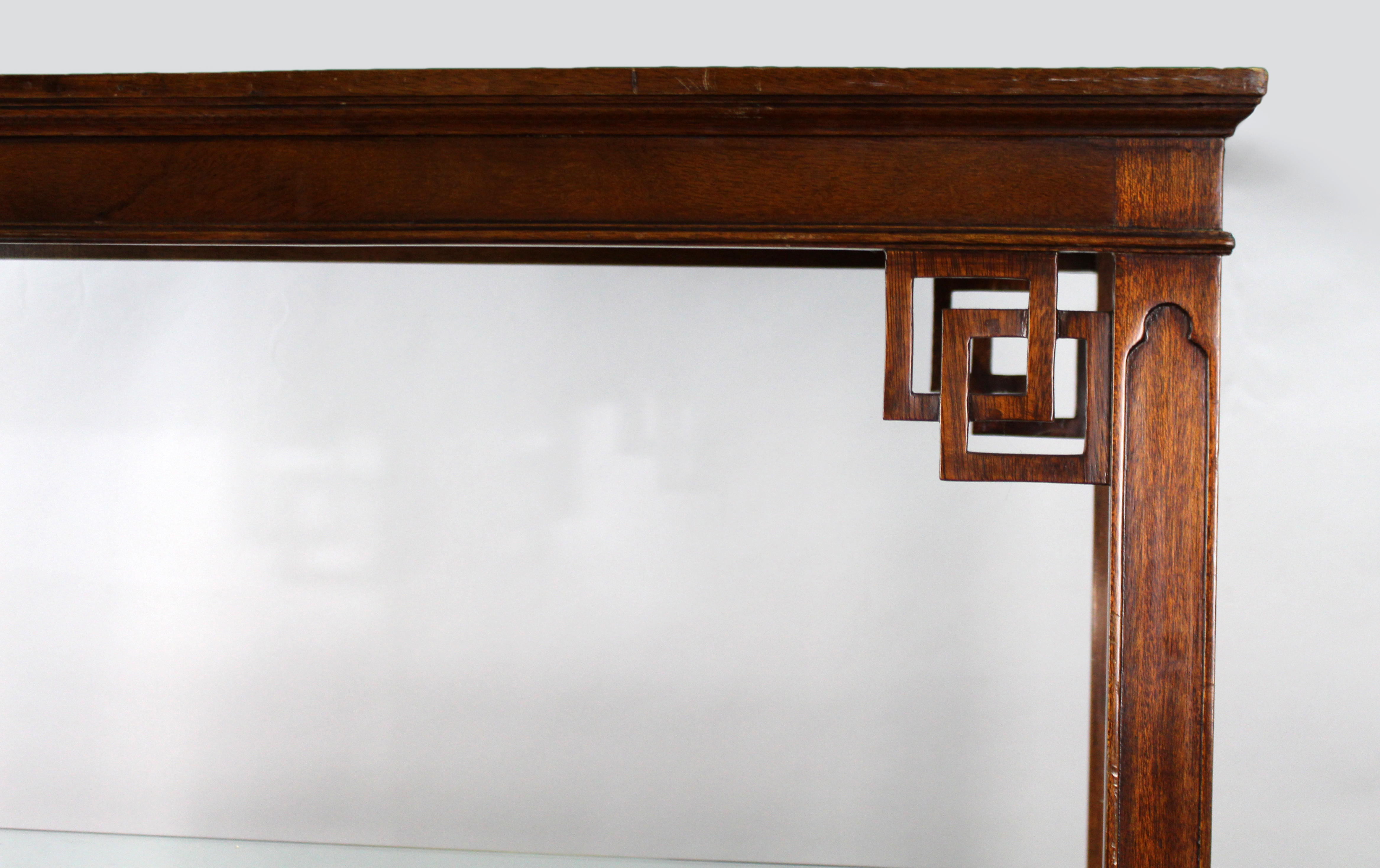 Pair of Large Vintage Chinese Chippendale Style Mahogany Display Shelves