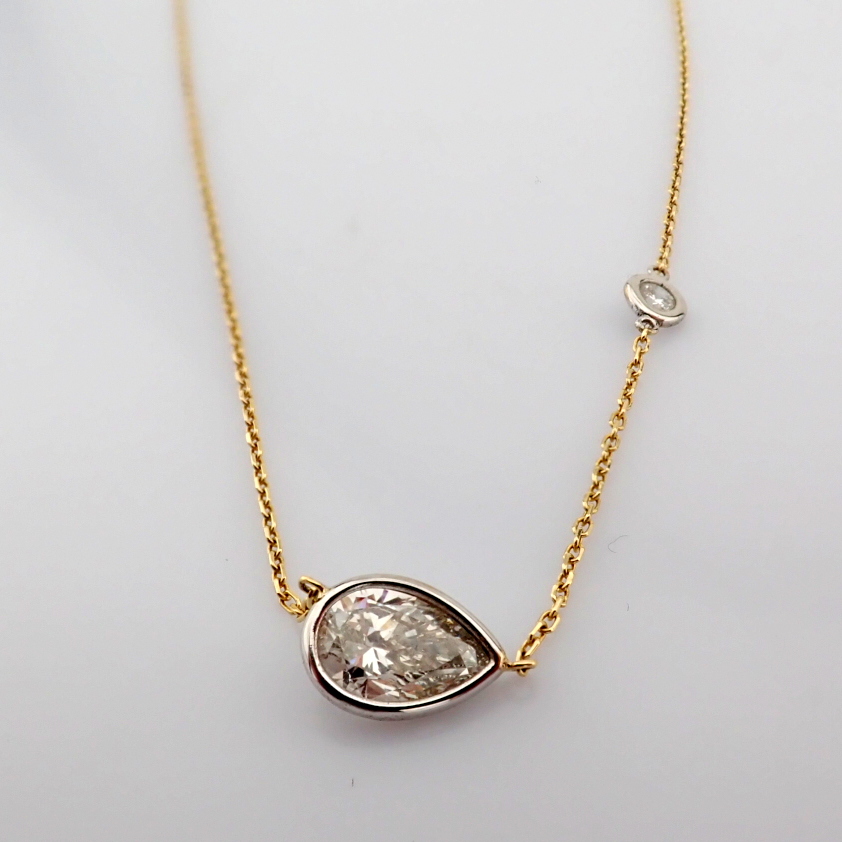 Pear Cut Lab-Grown Diamond Necklace - 1.07 Total Carat (IGI Certified)