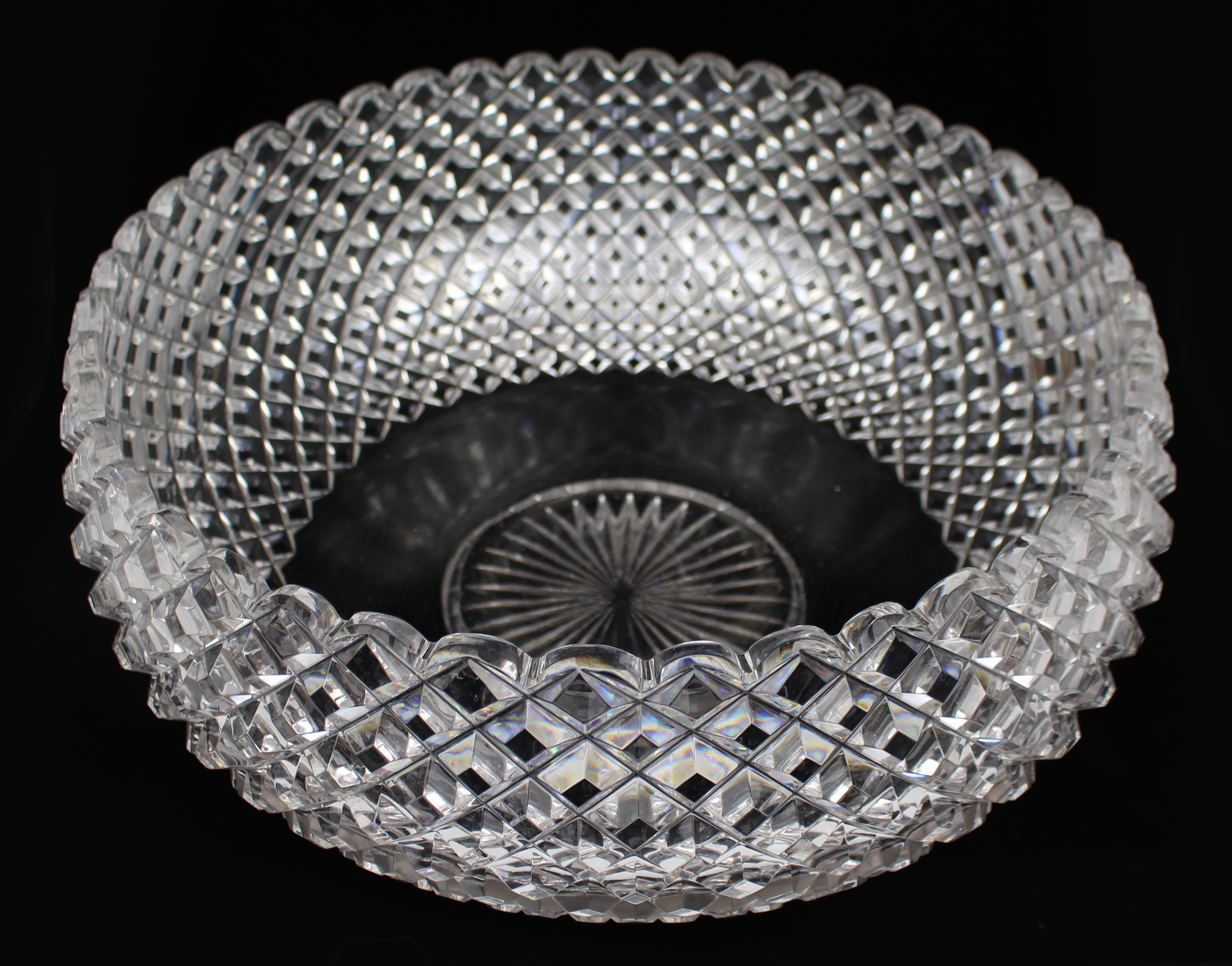 Monumental Hand-Cut Crystal Centrepiece Bowl c.1935