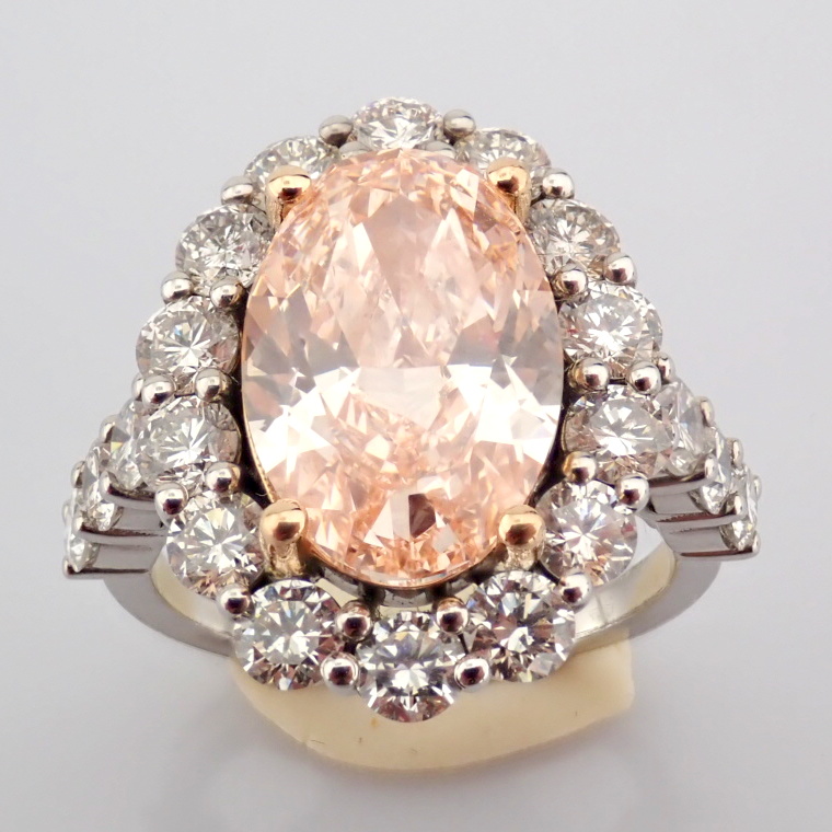 Oval Cut Lab-Grown Diamond Ring - 7.64 Total Carat (IGI Certified)