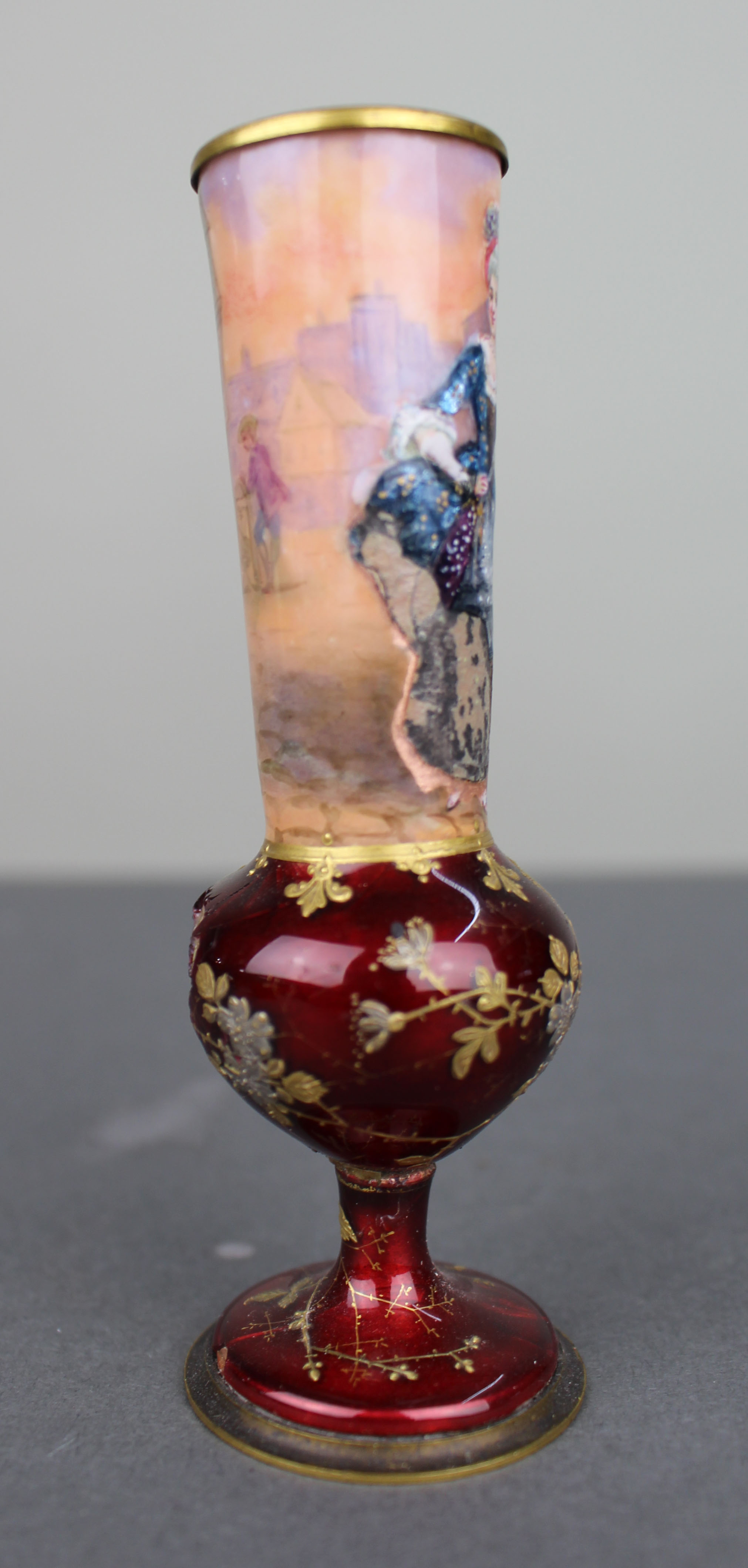 Late 19th Century Bohemian Ruby Glass Vase