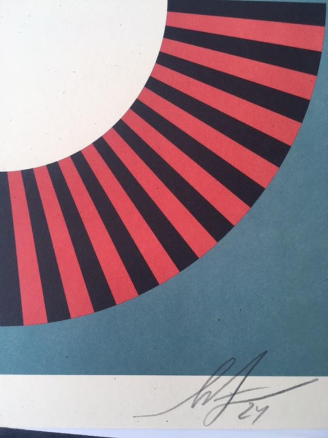 Shepard Fairey (b 1970) ‘Geometric Dove’, 3 Hand Signed Lithographs, 60 x 60 cm, 2020