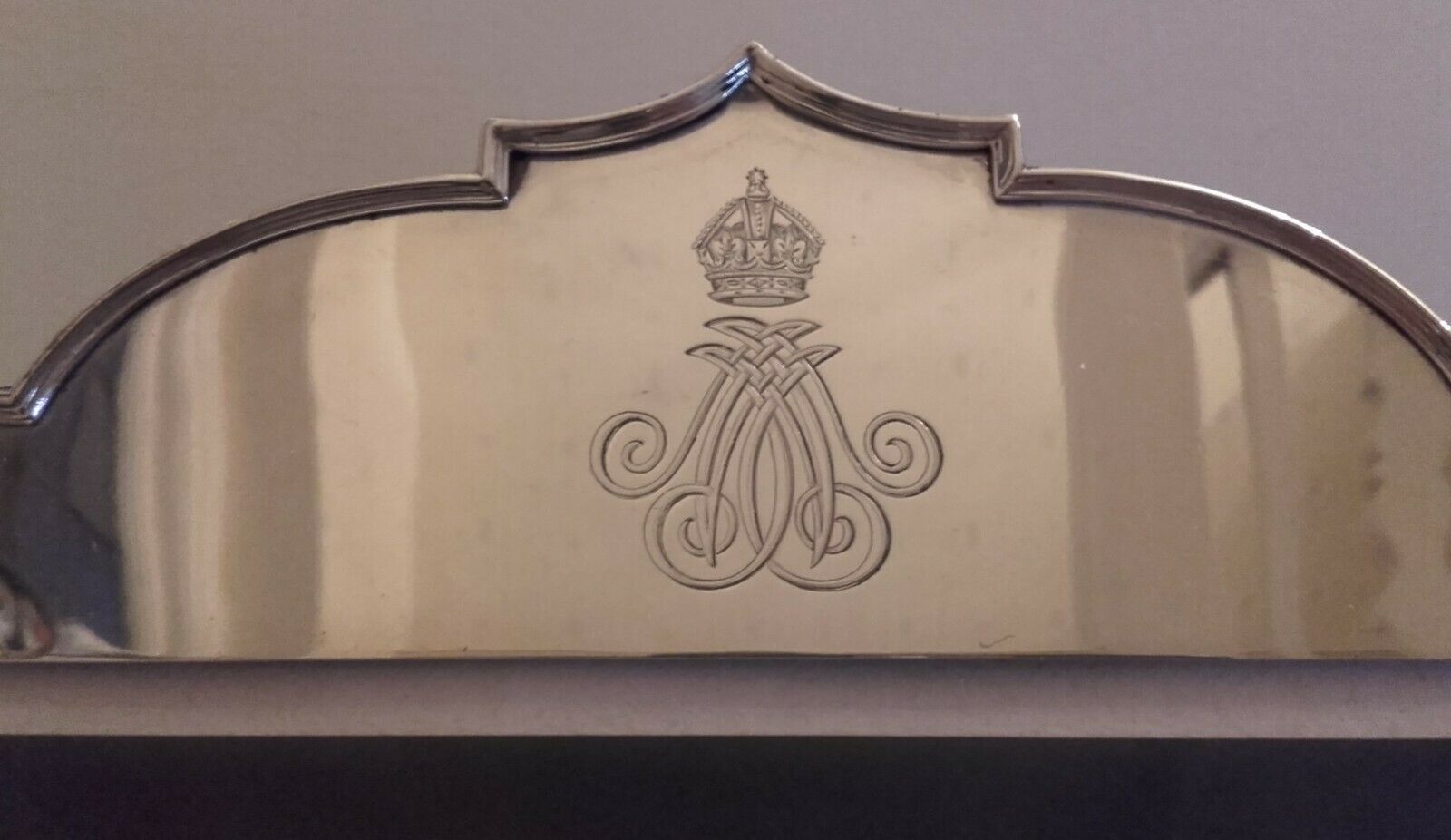 Royalty pair of Stunning Silver Frames with King George V & Queen Mary signed pair of black & white