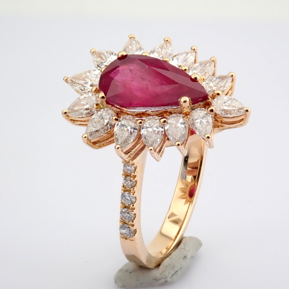 Natural Diamond 18K Rose/Pink Gold Ring