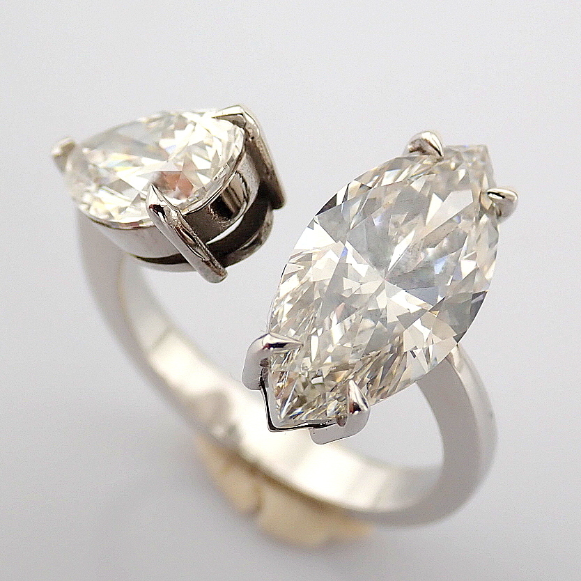Marquise Cut Lab-Grown Diamond Ring - 4.9 Total Carat (IGI Certified)