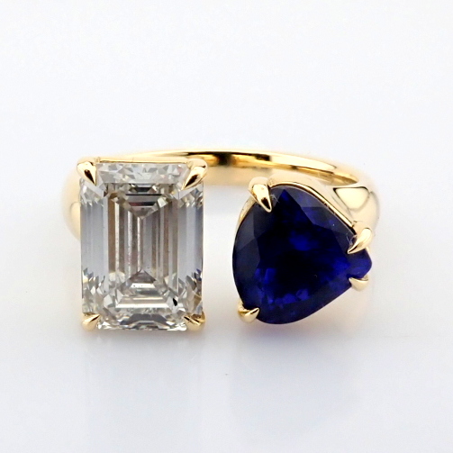 Emerald Cut Lab-Grown Diamond Ring - 5.04 Total Carat (IGI Certified)