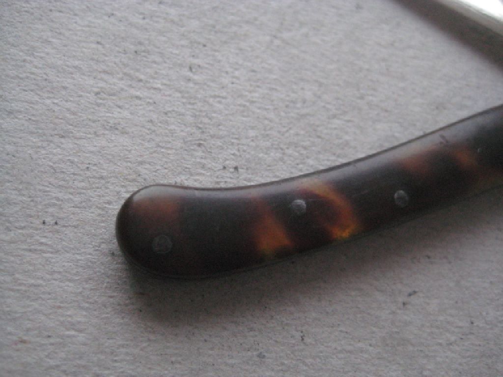 Rare George III Scimitar Silver Bladed Folding Fruit Knife