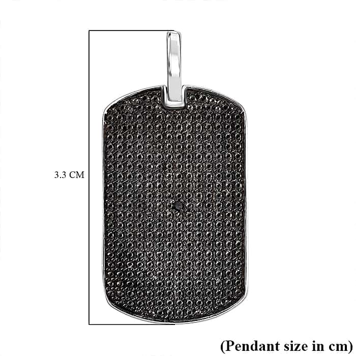 New! Black Diamond Tag Pendant