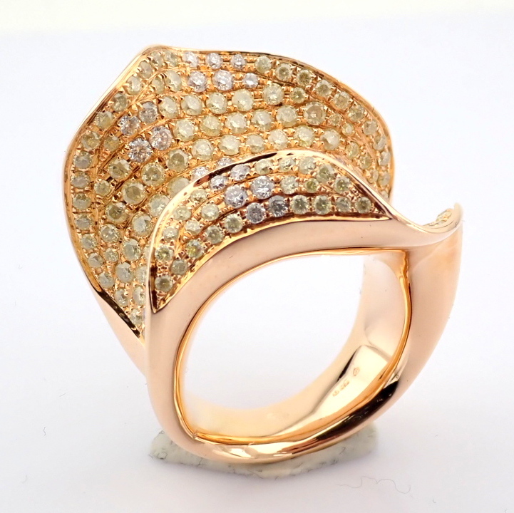 Natural Diamond 18K Rose/Pink Gold Ring