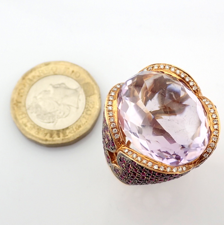Natural Diamond 18K Rose/Pink Gold Ring