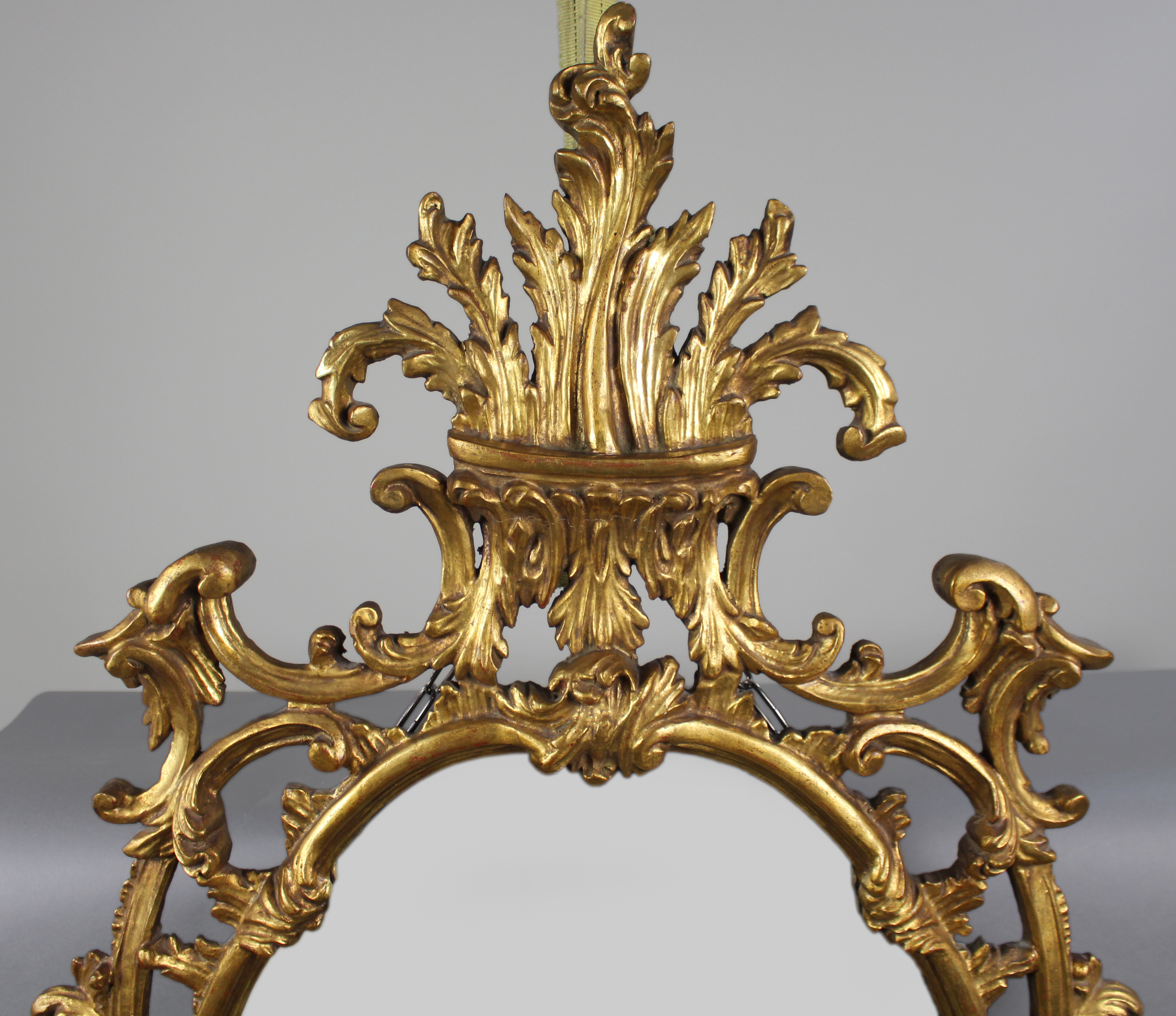 Florentine Giltwood Rococo Revival Wall Mirror, Italy, Mid-20th Century