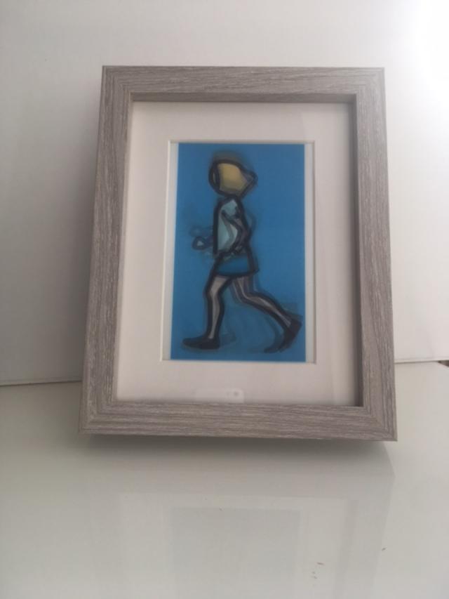 Julian Opie (1958-) Pair of 3D Lenticular Moving Image, In Colours ‘Paul Running’ & ‘Bibi Running’