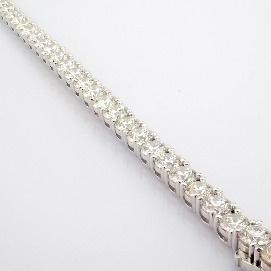 Natural Diamond 14 White Gold Bracelet
