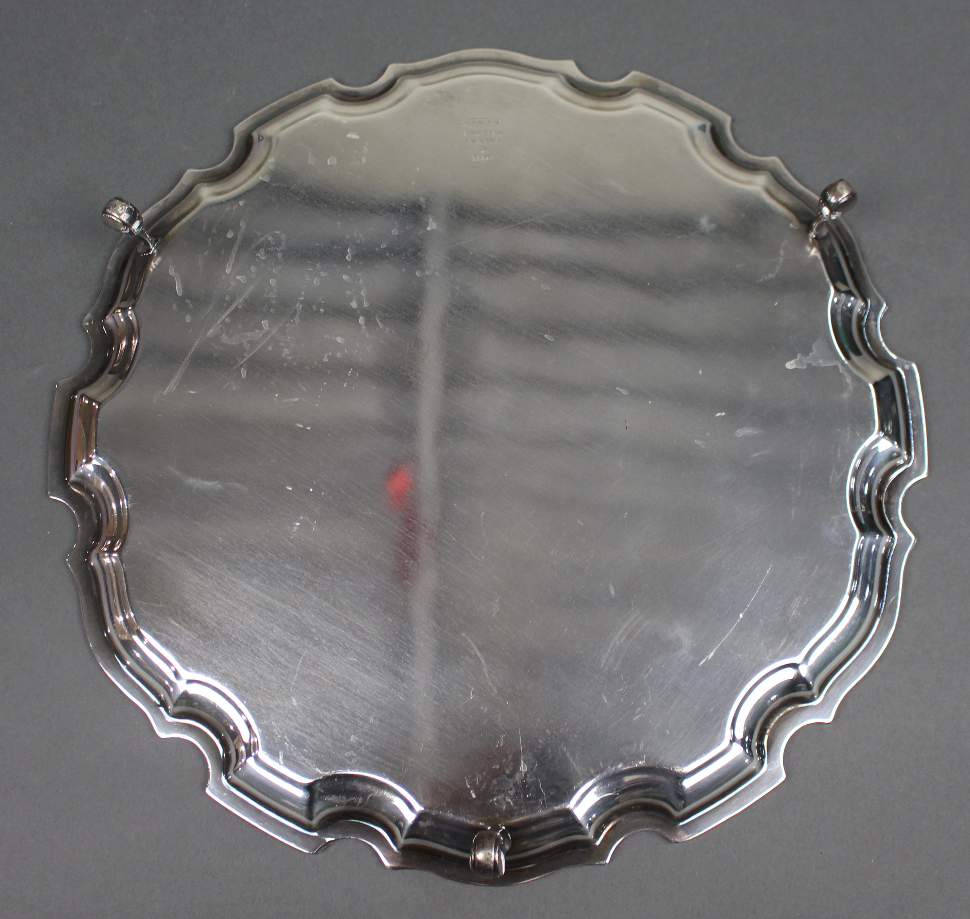 Vintage Elkington Silver Plated Footed Serving Tray