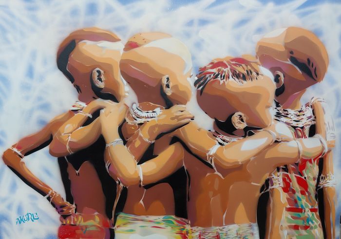 Akore 'The Power of Friendship XXL'' MixedMedia Signed w/COA (#0463)