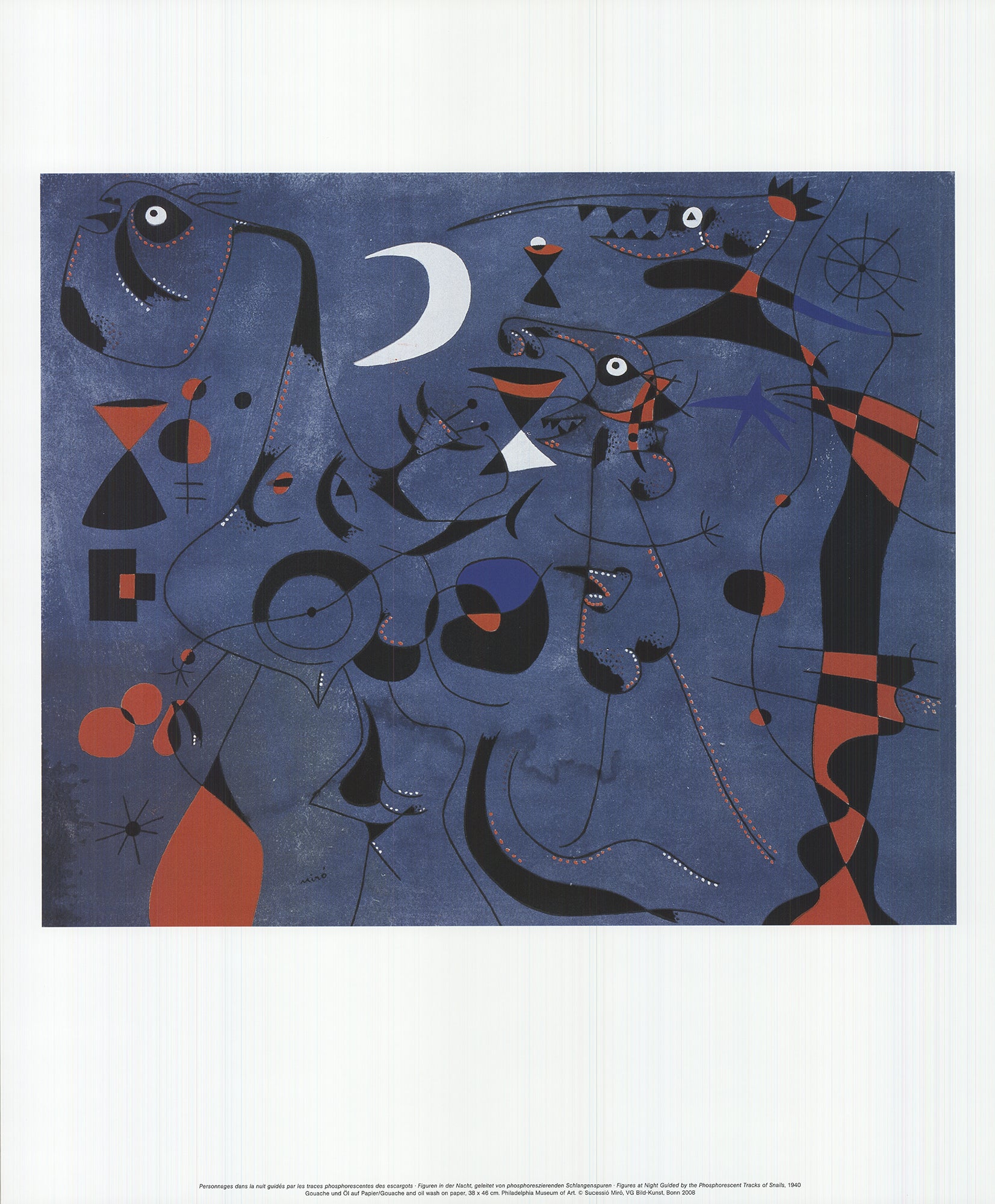 Joan Miro - Figures At Night Guided By The Phosphorescent Tracks of Snails - 2010