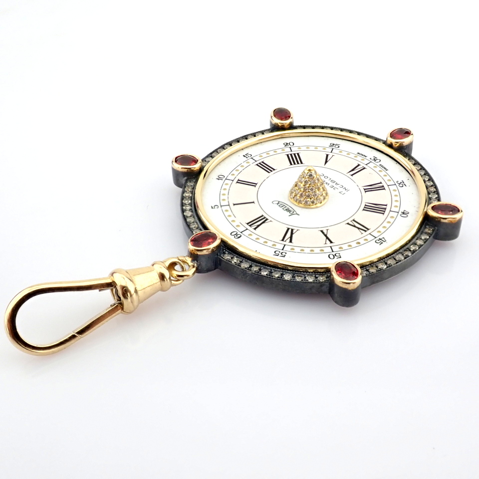 Natural Diamond 14K Yellow Gold Pendant