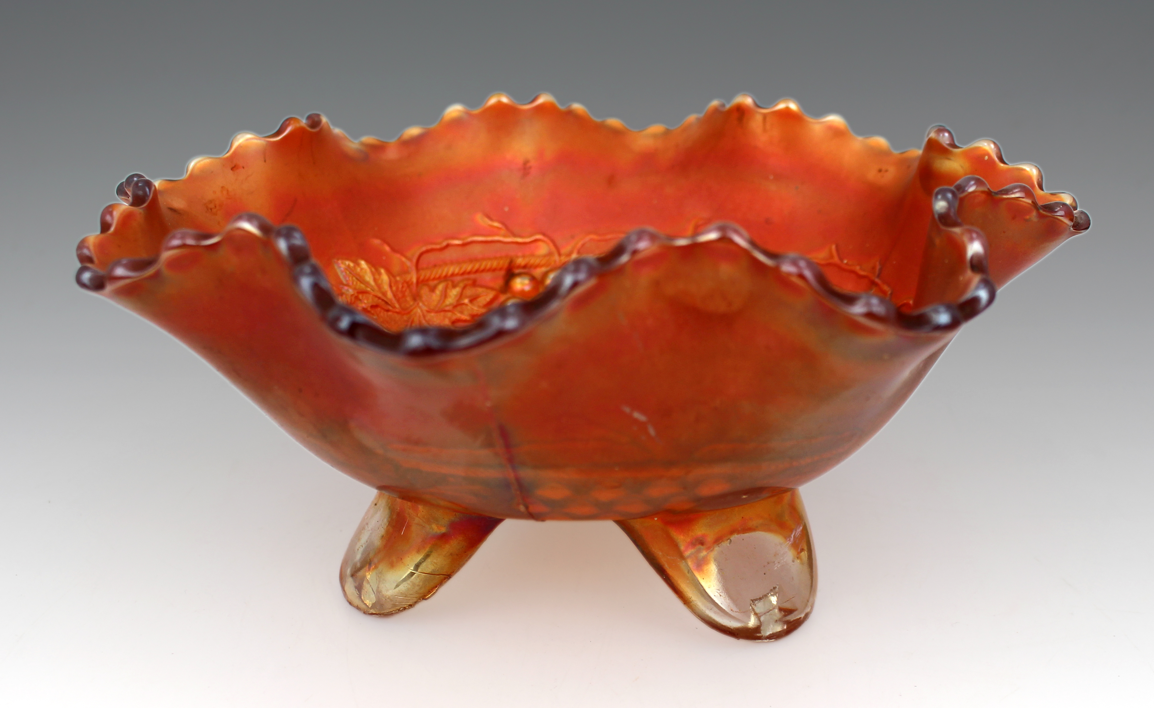 Vintage Iridescent Carnival Glass Bowl