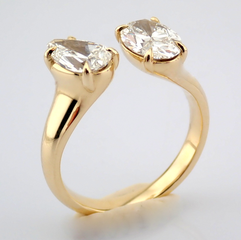 Oval Cut Lab-Grown Diamond Ring - 2.26 Total Carat (IGI Certified)