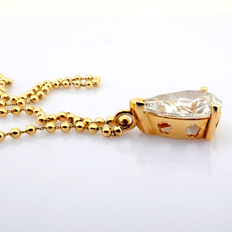 Pear Cut Lab-Grown Diamond Necklace - 6 Total Carat (IGI Certified)