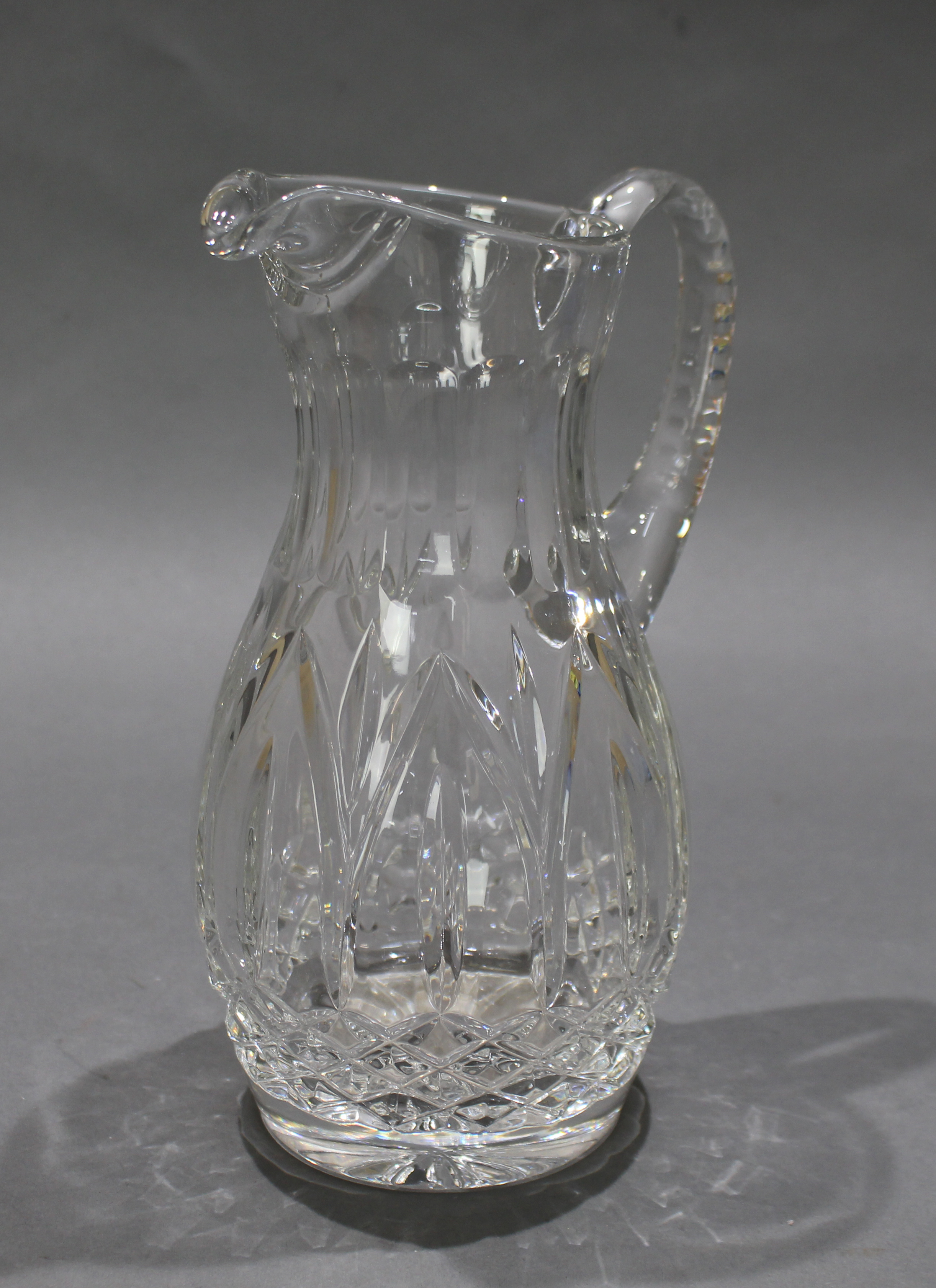 Vintage Crystal Cut Glass Tall Jug