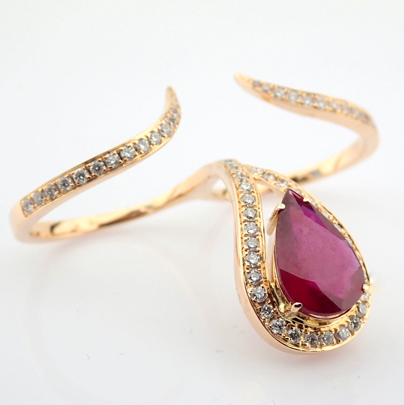 Natural Diamond 18K Rose/Pink Gold Ring