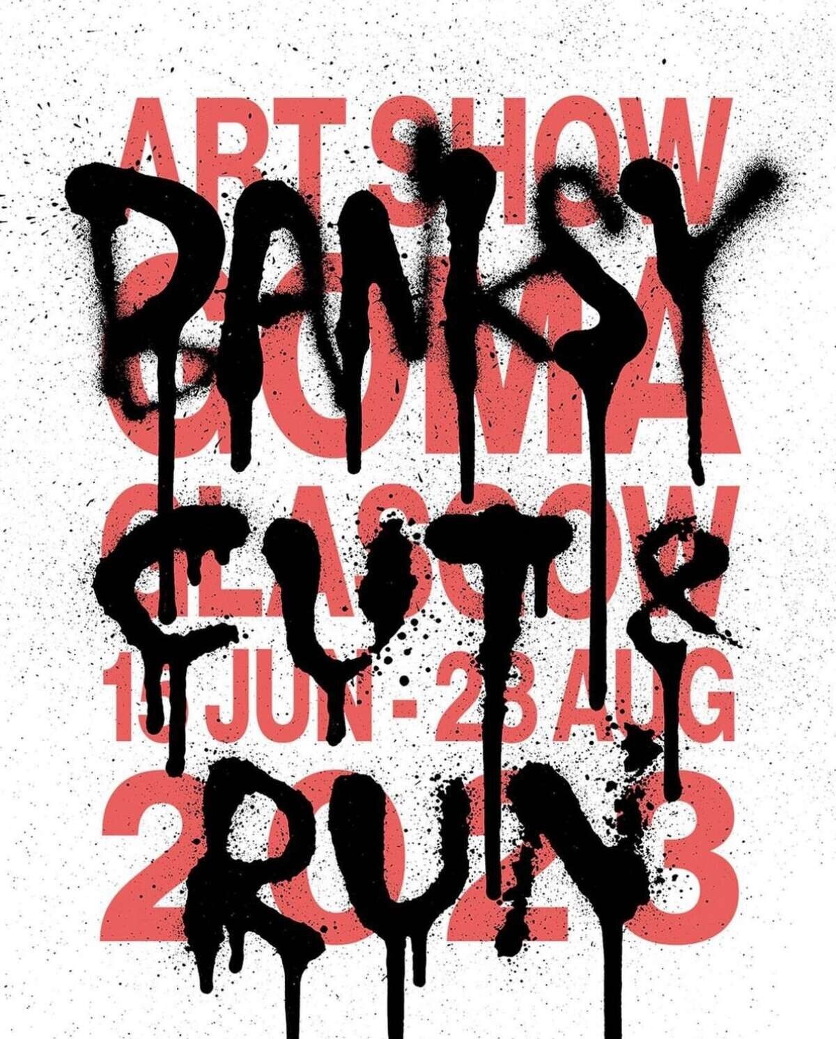 Banksy (b.1974)  2 Posters Cut & Run and Rat Run Rat From '25 Years Card labour’ Exhibition GOMA 23