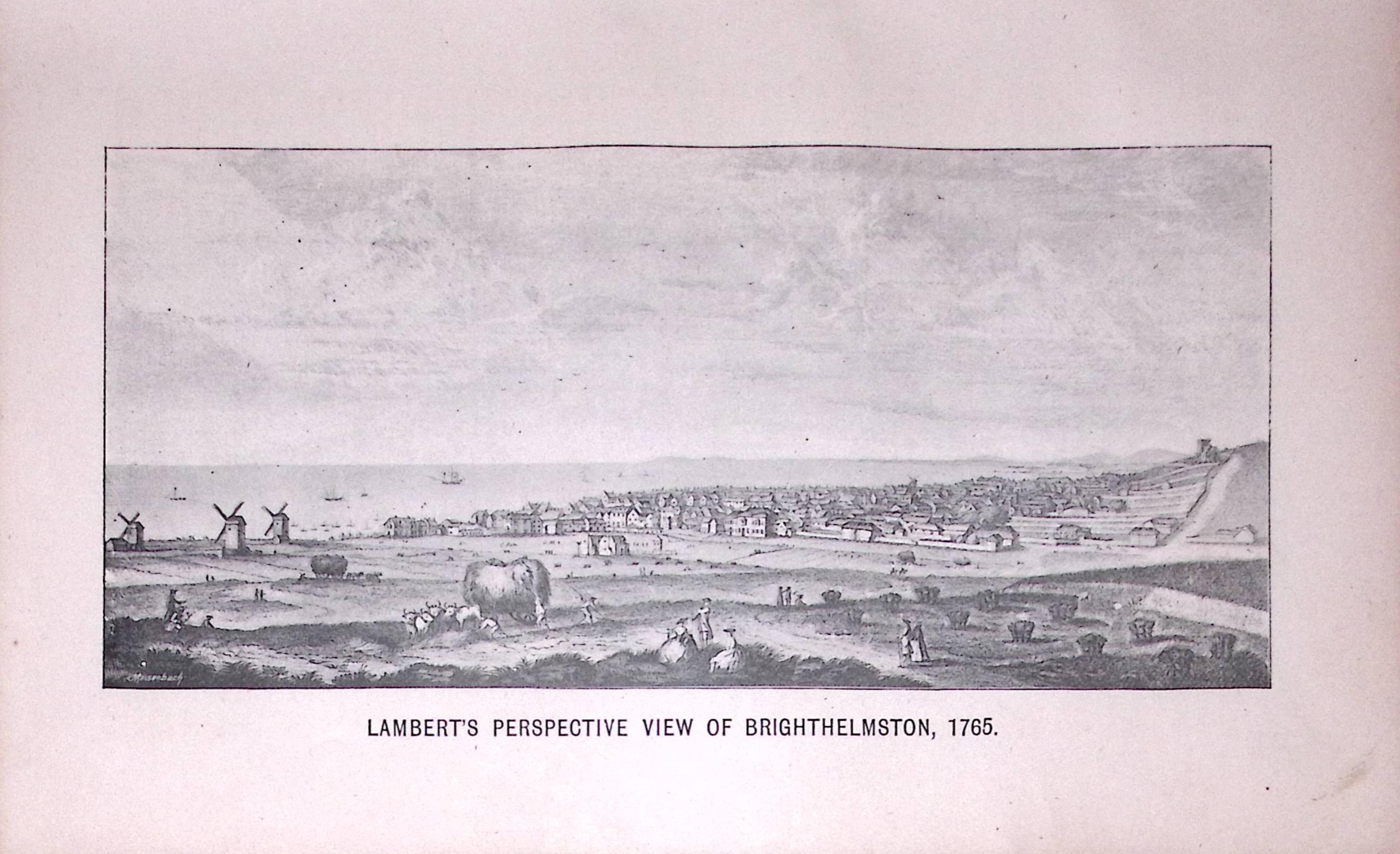 Brighton View of the Sea Front (1765) Antique 134-Year-Old Print-6-TR