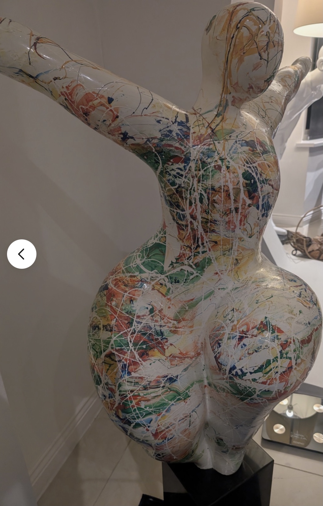 Dancing Ballerina Fat Woman Figure Large Sculpture
