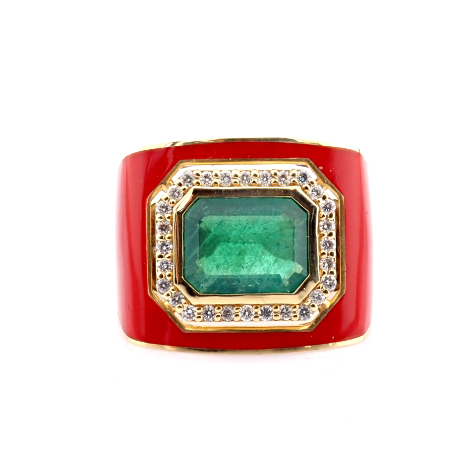 Natural Diamond 14K Yellow Gold Ring
