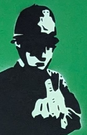 Banksy Not Banksy (Born 1974) 'Rude Copper' 2/5 Editioned, Screen Print, COA, Signed, 2018