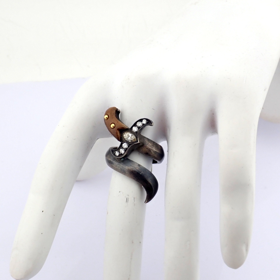 Natural Diamond 18K Yellow Gold Ring