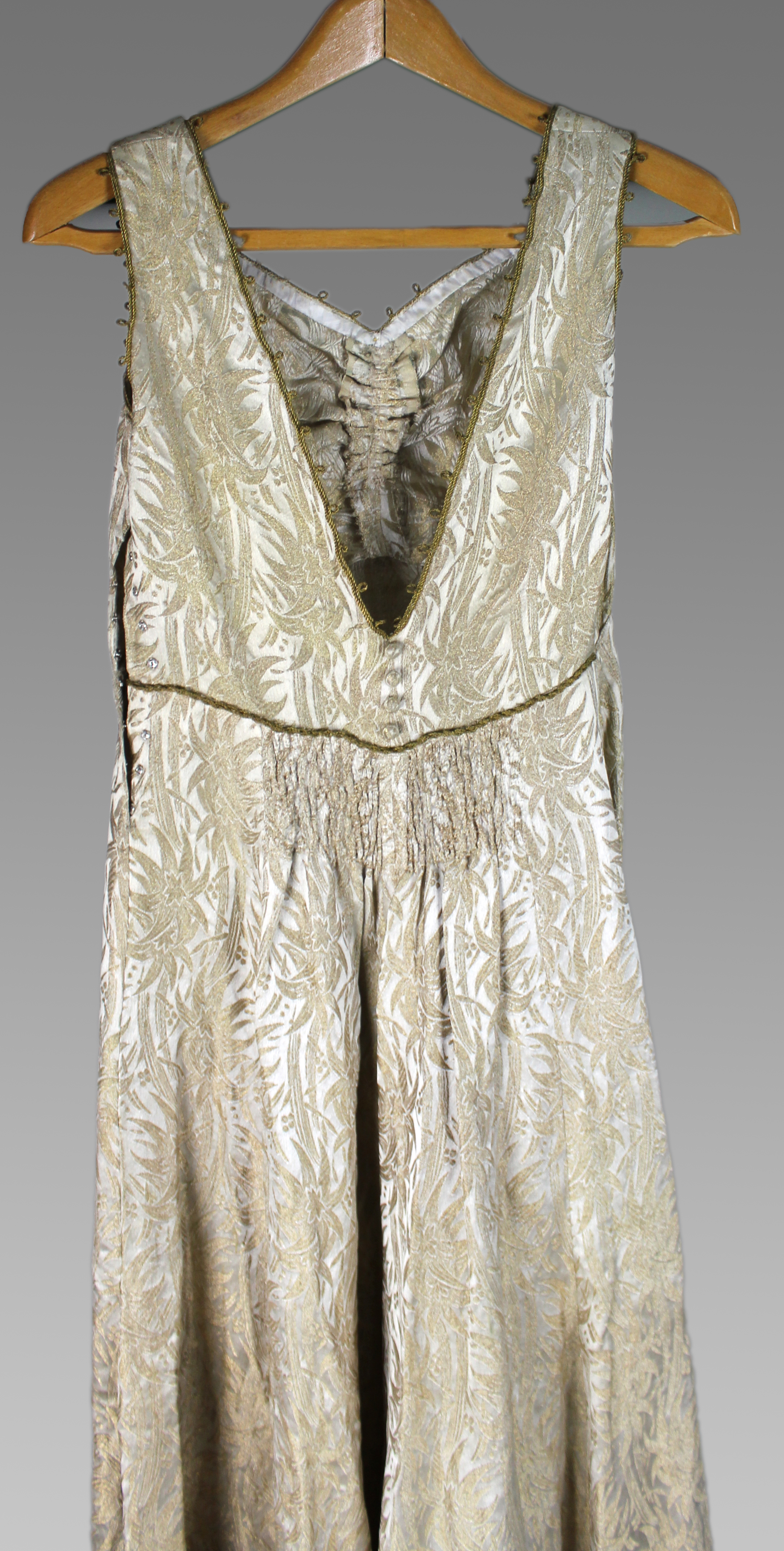 Edwardian Silk Brocade Dress and Jacket Ensemble