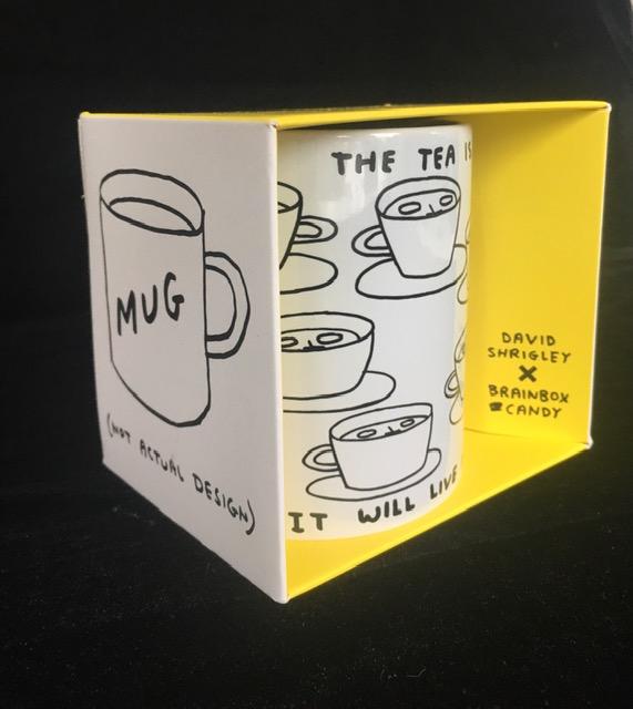 David Shrigley OBE (b 1968) ‘The Tea Is Alive’ Tea / Coffee Mug,  Editioned, 2021