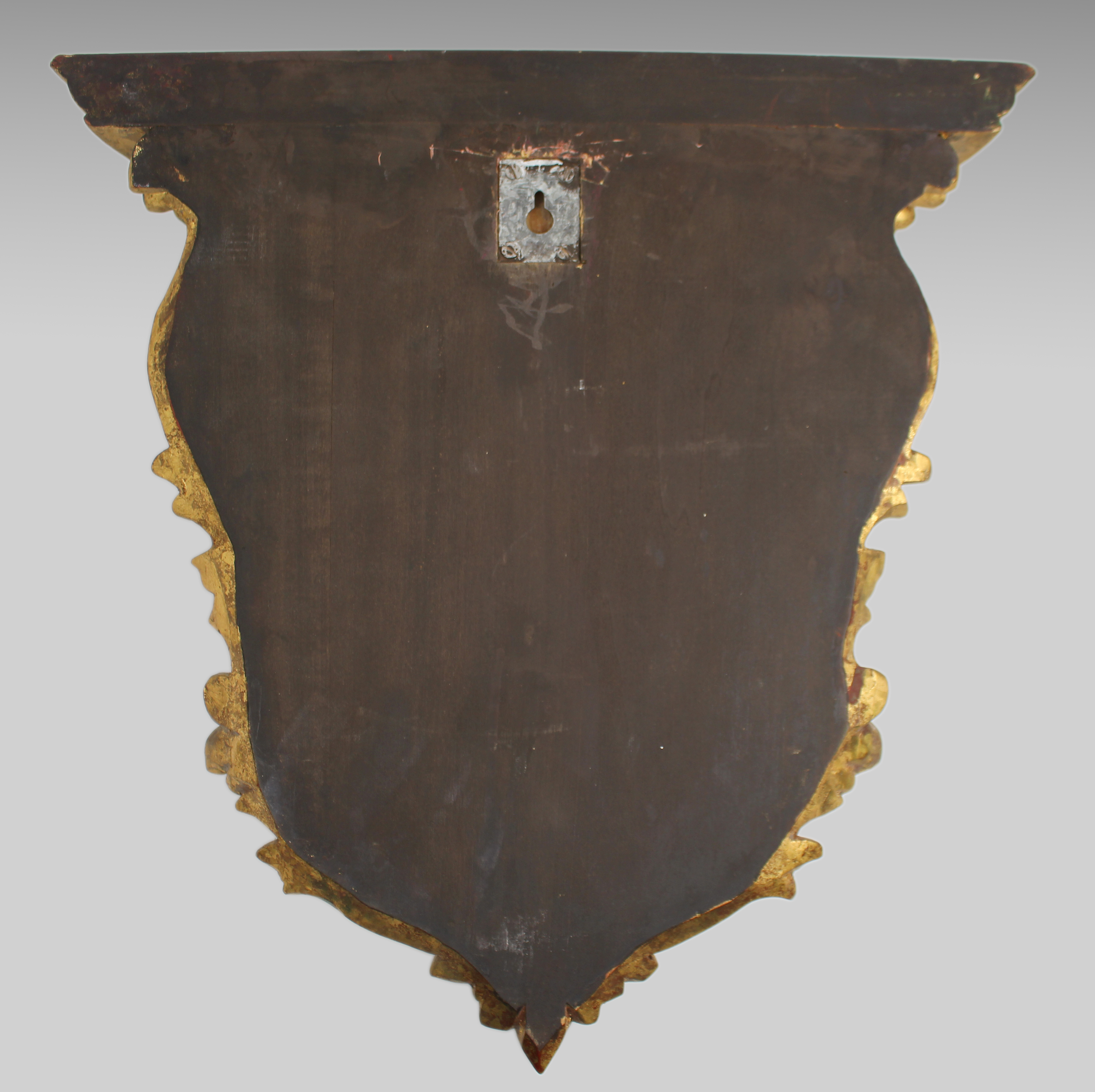 Pair of Carved Giltwood Wall Brackets with Cherub Motifs