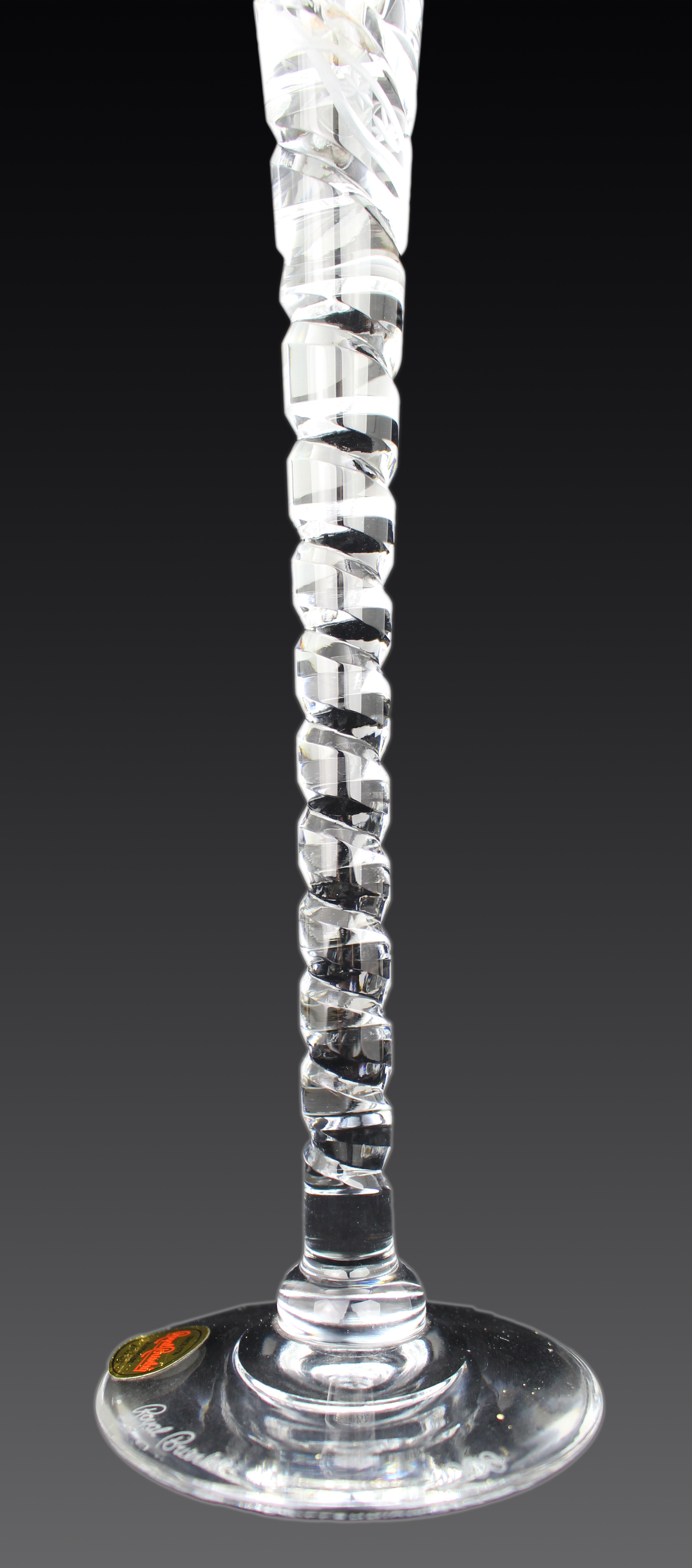 Set of 6 Fine Very Large Crystal Toasting Flutes