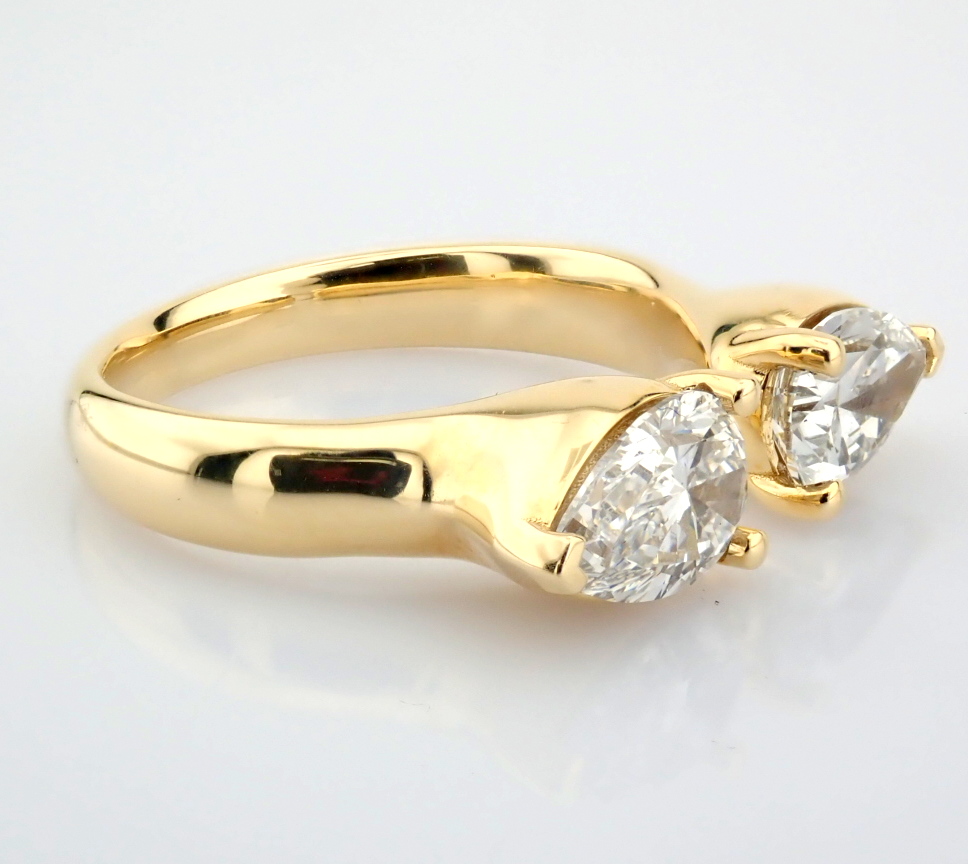 Pear Cut Lab-Grown Diamond Ring - 1.97 Total Carat (IGI Certified)