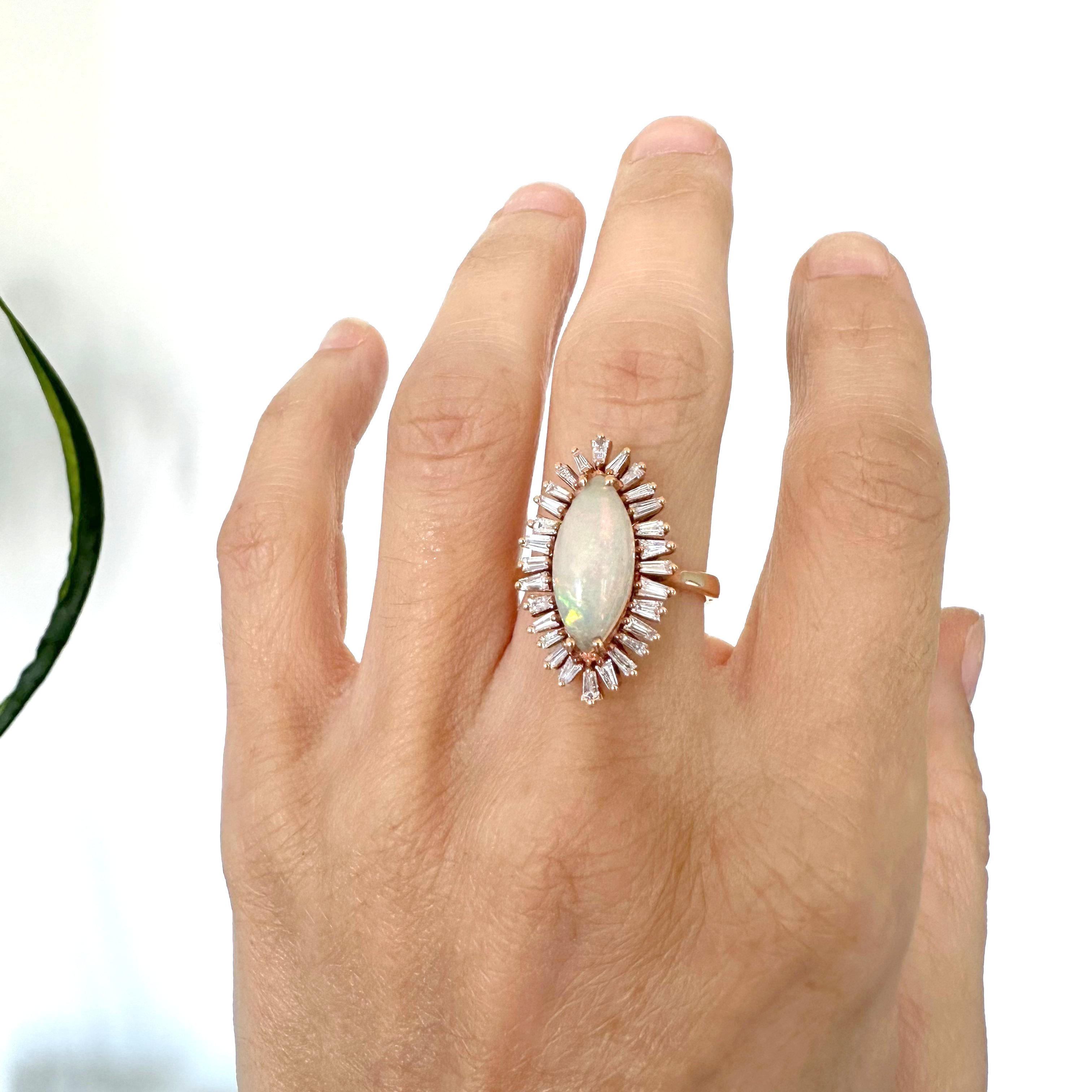 Natural Diamond 18K Rose/Pink Gold Ring