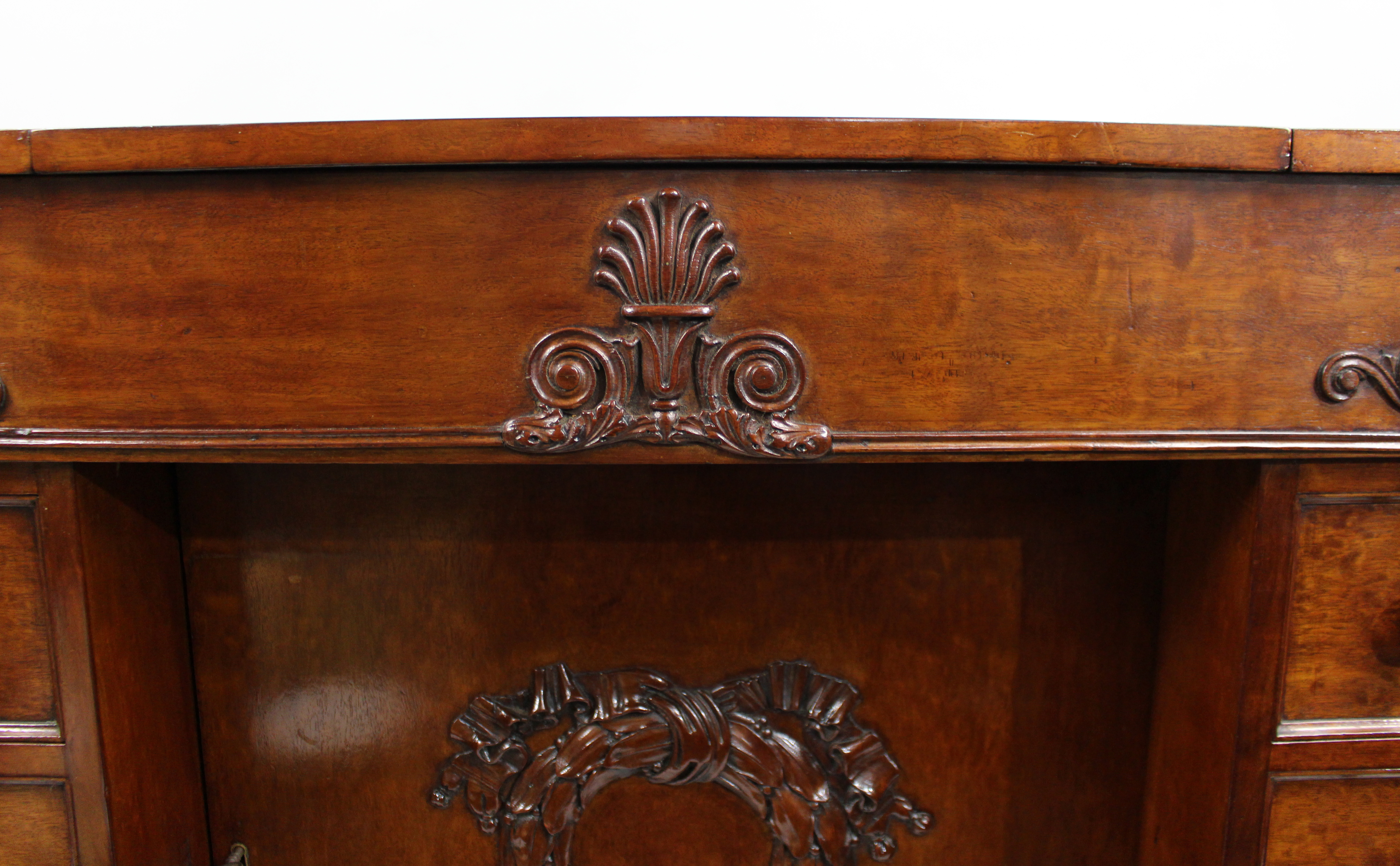 George III Mahogany Work Table with Carved Paw Feet, c.1790