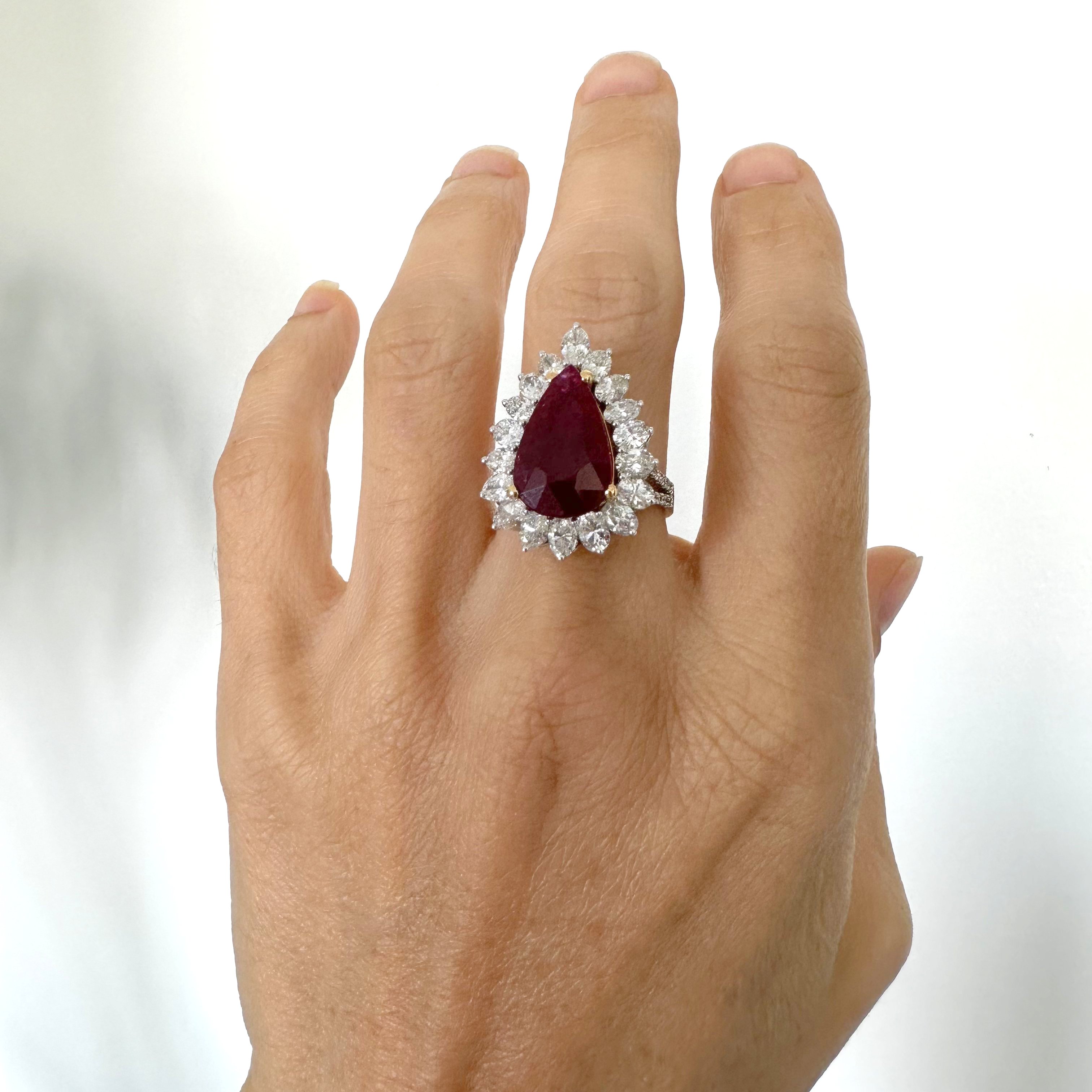 Natural Diamond 18K White Gold Ring