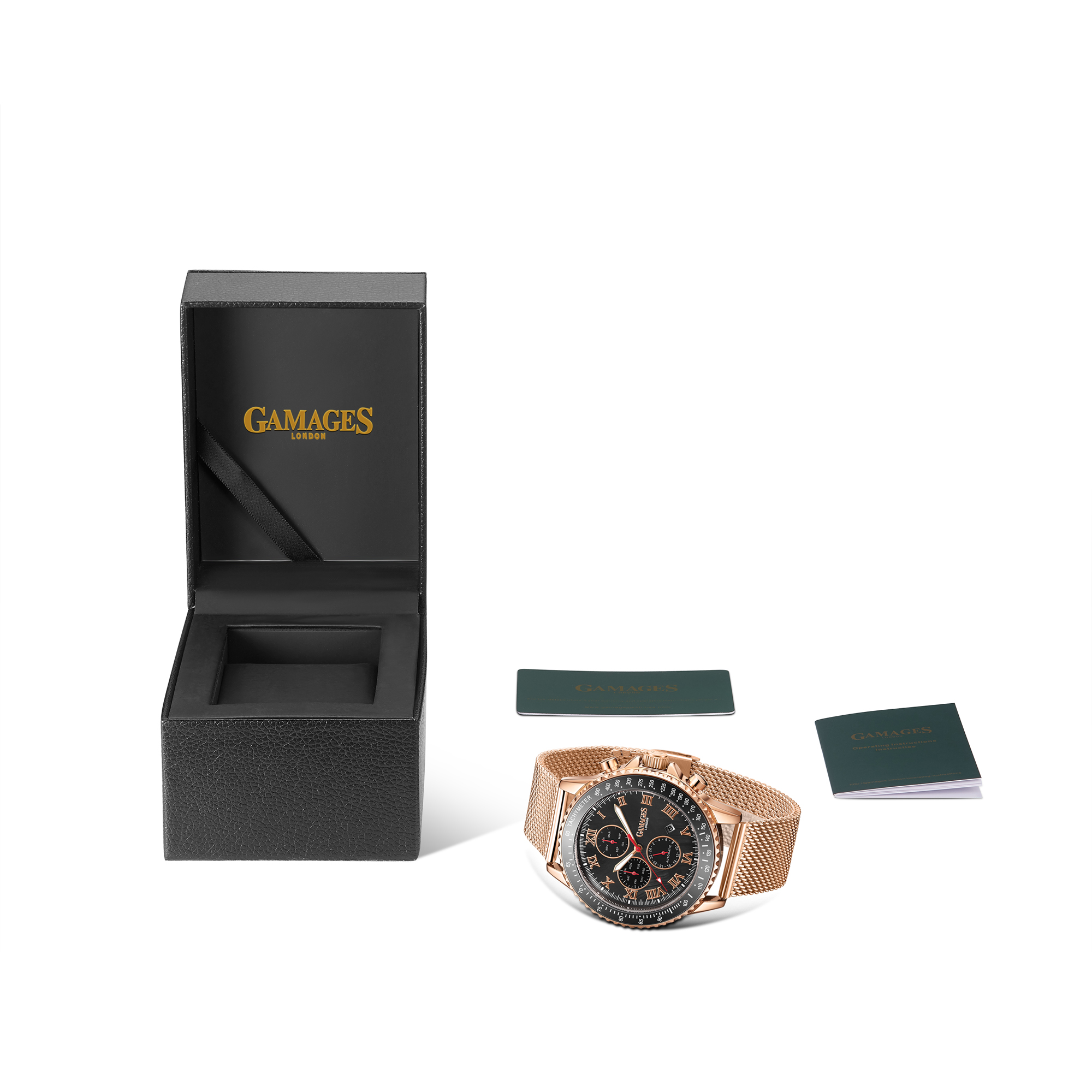 GAMAGES OF LONDON Hand Assembled Pinnacle Automatic Rose Black- 5 Years Warranty and Free Delivery
