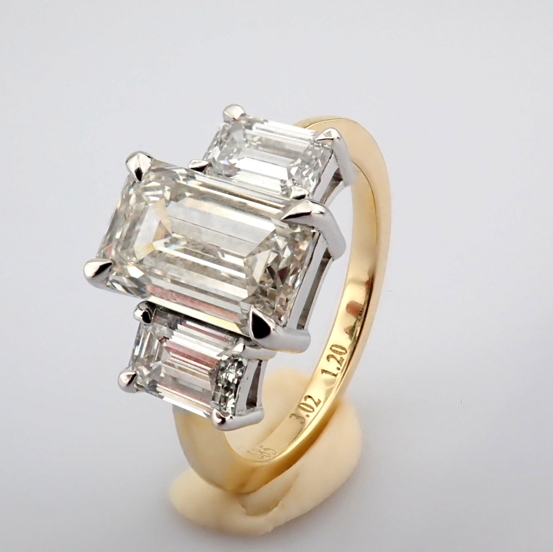 Emerald Cut Lab-Grown Diamond Ring - 4.22 Total Carat (IGI Certified)